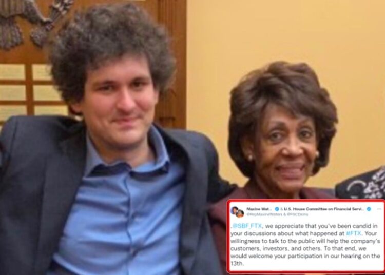 Democrat Rep. Maxine Waters Praises FTX Founder In New Tweet